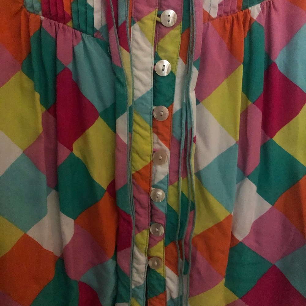 Lnwot Escapada Button Down Bright Colored Blouse - image 5